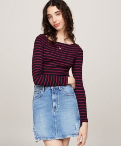 BRETON STRIPE BOAT NECK TOP