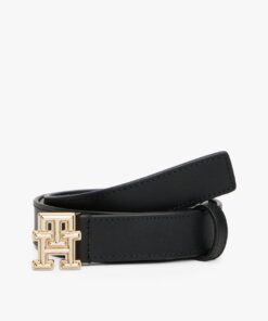 TH MONOGRAM LEATHER BELT