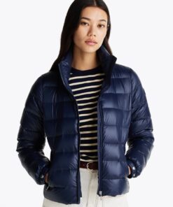 LIGHTWEIGHT DOWN GLOSSY PUFFER JACKET