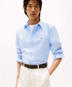 TH FLEX SLIM FIT DOBBY SHIRT