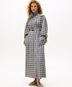 THE RUNWAY COLLECTION SILK BLEND OVERSIZED TRENCH COAT