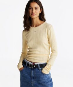 POINTELLE SLIM LONG SLEEVE T-SHIRT