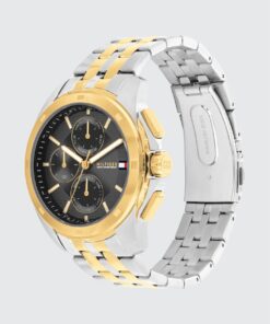 WALKER TWO TONE STAINLESS STEEL GREY DIAL WATCH