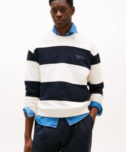STRIPE RELAXED SWEATSHIRT