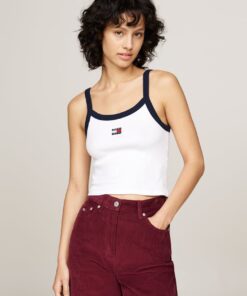 TOMMY BADGE CROPPED TANK TOP