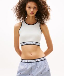 TOMMY GIRL CROPPED EXTRA SLIM KNIT TANK TOP