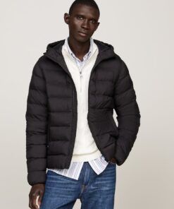 WATER REPELLENT PADDED HOODED JACKET