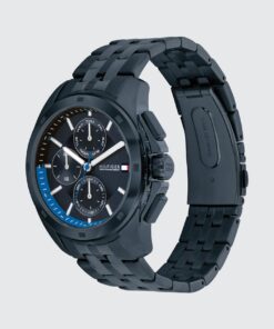 WALKER IONIC PLATED BLUE STEEL NAVY DIAL WATCH