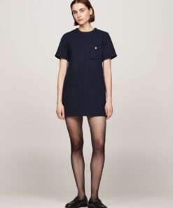 TWEED A-LINE MINI DRESS