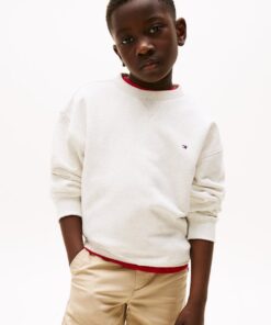 KIDS UNISEX 8-16 FLAG EMBROIDERY SWEATSHIRT