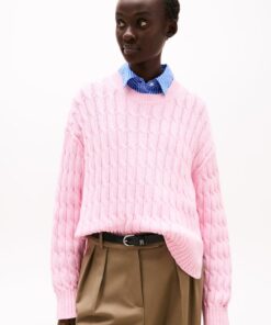 CABLE KNIT CREW NECK JUMPER