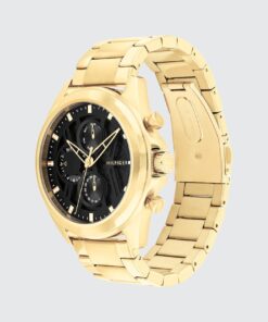 JAX IONIC PLATED GOLD STEEL BLACK DIAL
