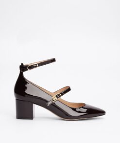DOUBLE STRAP PATENT LEATHER HEELS