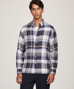 LINEN CHECK SHIRT
