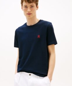 CONTRAST TH MONOGRAM EMBROIDERY T-SHIRT