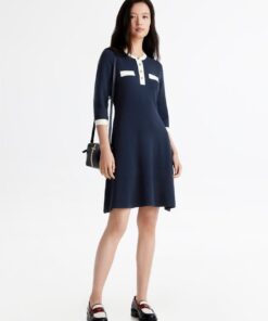 HENLEY SWEATER DRESS