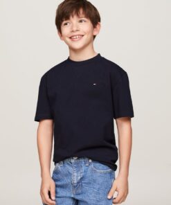 BOYS 8-16 FLAG EMBROIDERY CREW NECK T-SHIRT