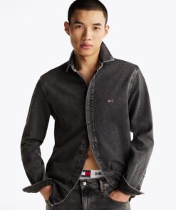 REGULAR FIT FADED DENIM OVERSHIRT