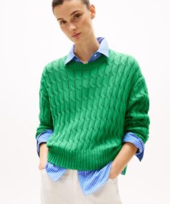 CABLE KNIT CREW NECK JUMPER