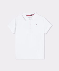 GIRLS 3-7 SCALLOP CUFF POLO SHIRT