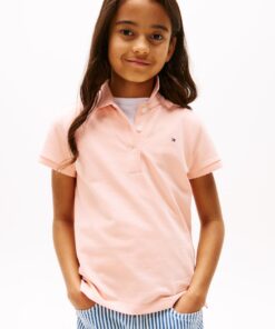 GIRLS 3-7 SCALLOP CUFF POLO SHIRT