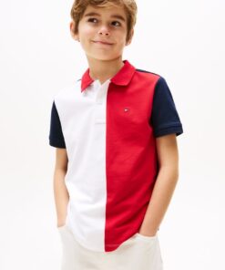 BOYS 8-16 COLOURBLOCK REGULAR POLO